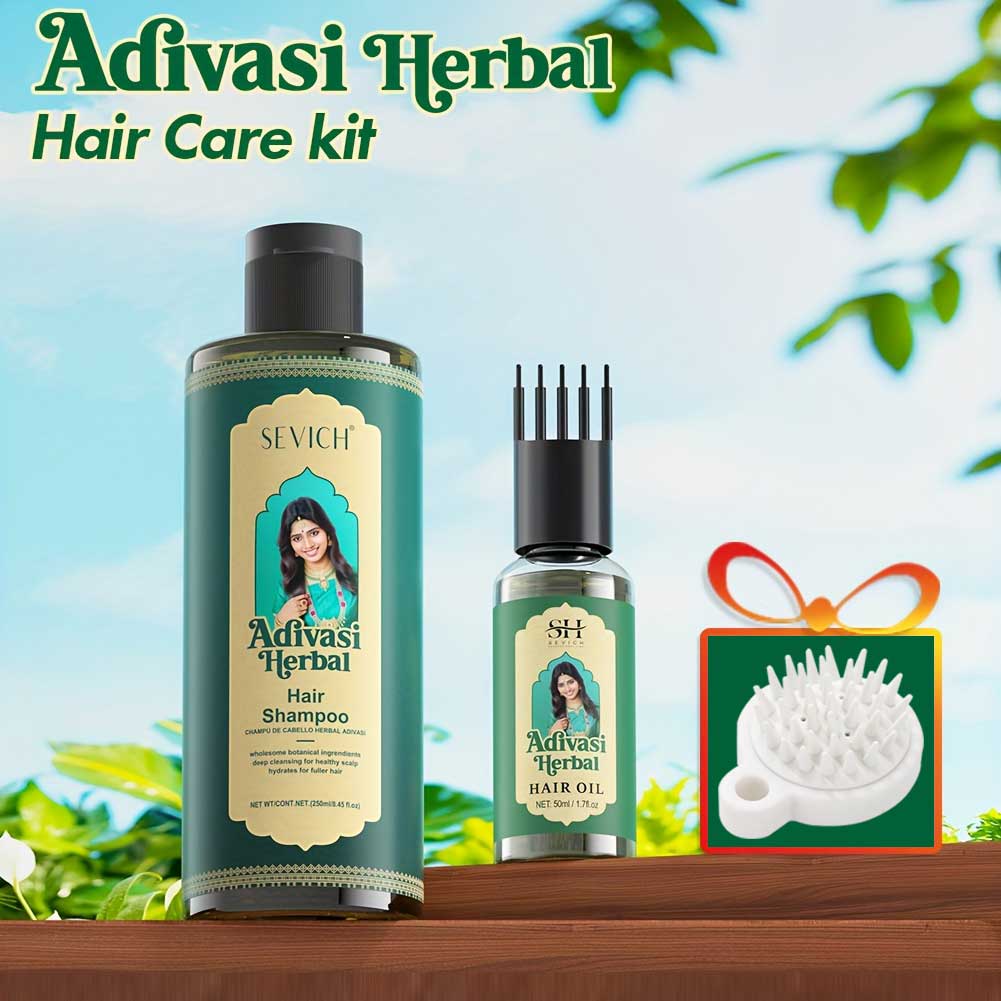 Hair Care Herbal Products - SEVICH 허벌 모발 성장 오일 세트