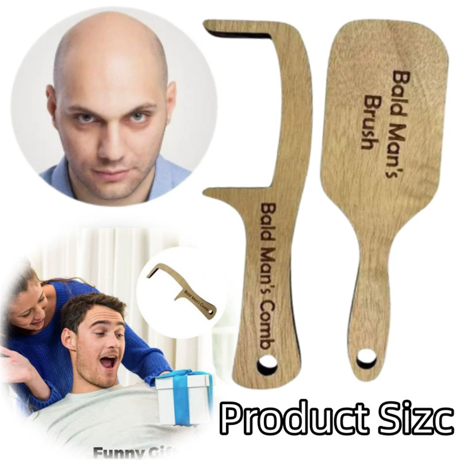 Hair Care Products - 대머리 남성을 위한 나무 빗 재미있는
