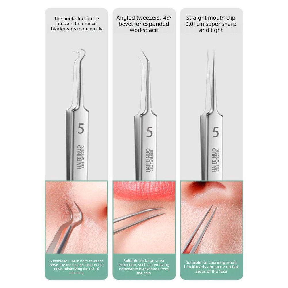 3-5pcs 자란 머리 족집게 여드름 여드름 제거 바늘 - Hair Care Clinic 리뷰 및 가격