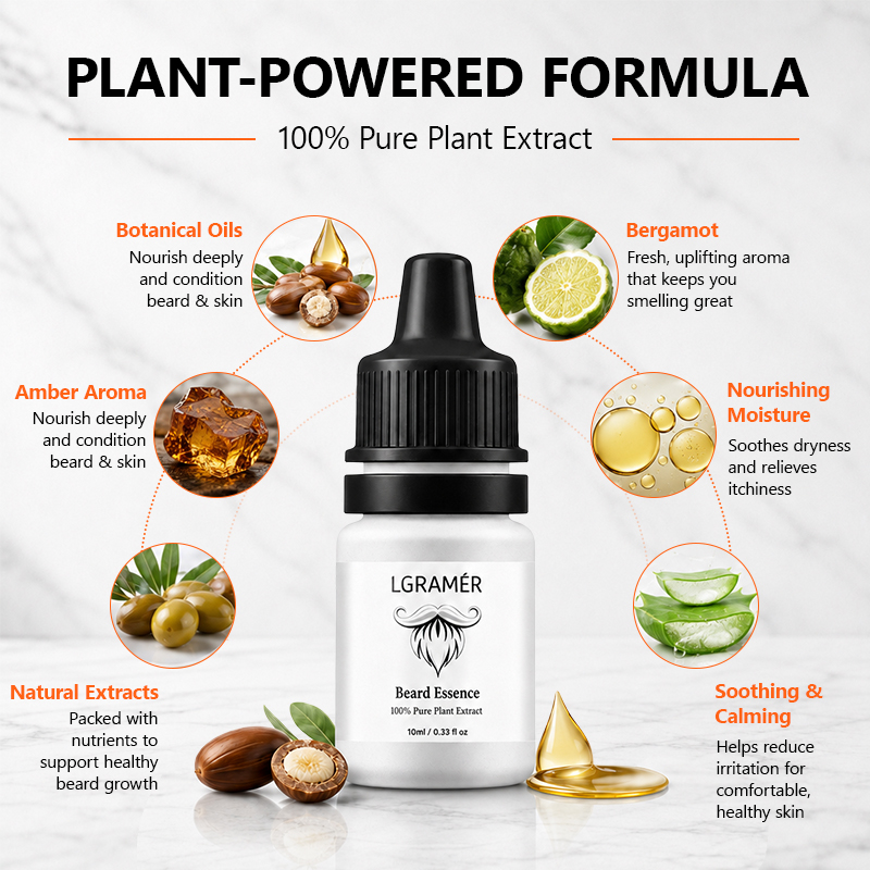 남성용 수염 성장 세럼은 얼굴 모낭에 영양을 공급하고  - Hair Growth Serum Oil 리뷰 및 가격