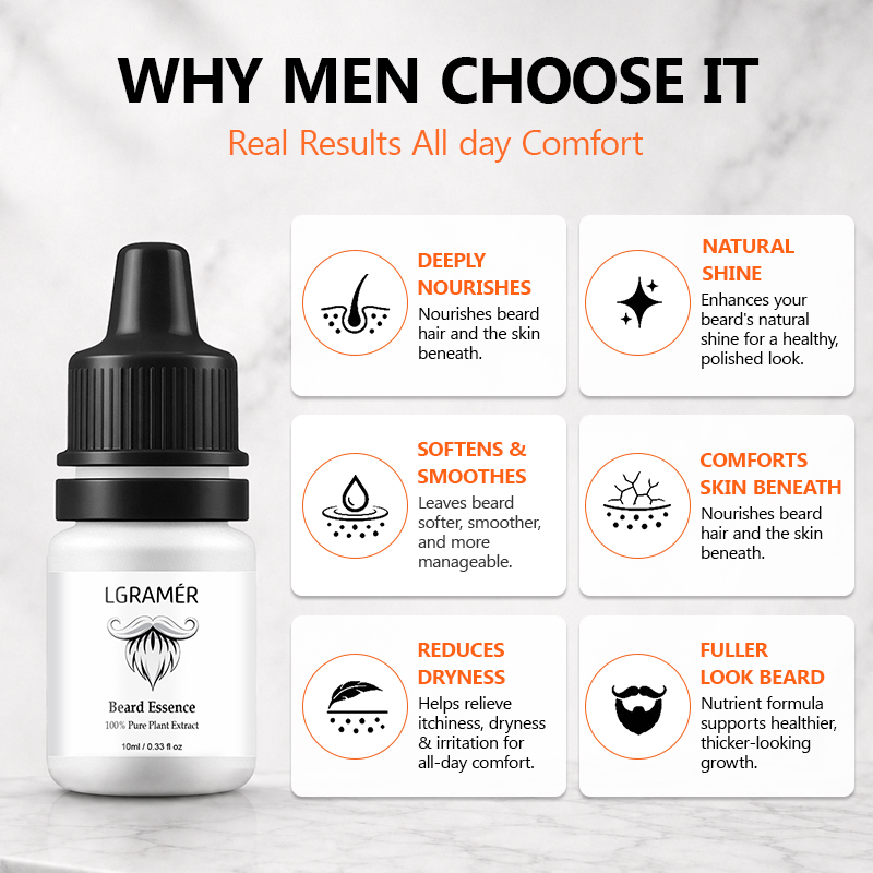 남성용 수염 성장 세럼은 얼굴 모낭에 영양을 공급하고  - Hair Growth Serum Oil 리뷰 및 가격