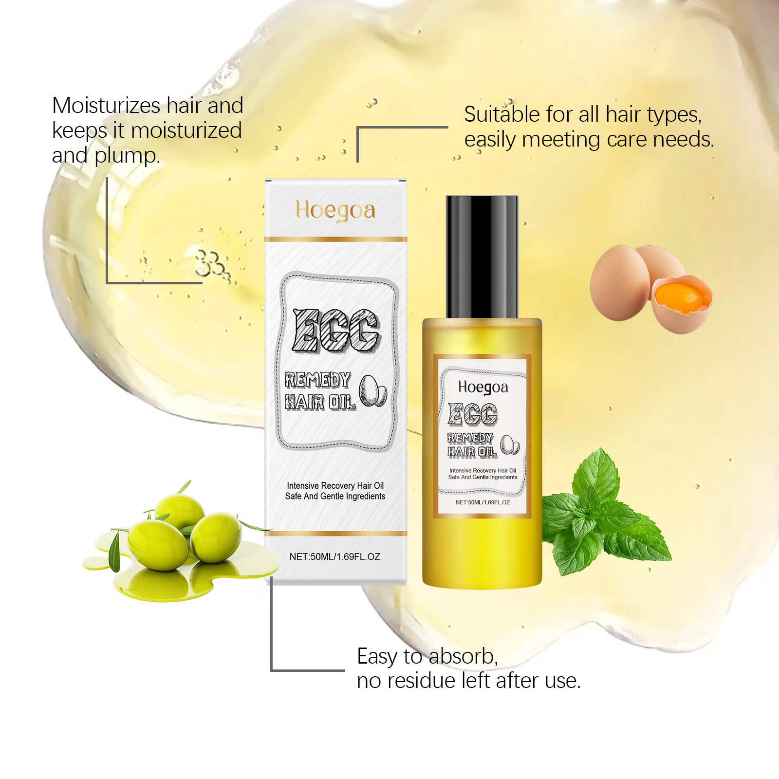 계란 성분 헤어 오일 부드럽고 매끄러운 모발 복원 광택 - Hair Care Products 리뷰 및 가격
